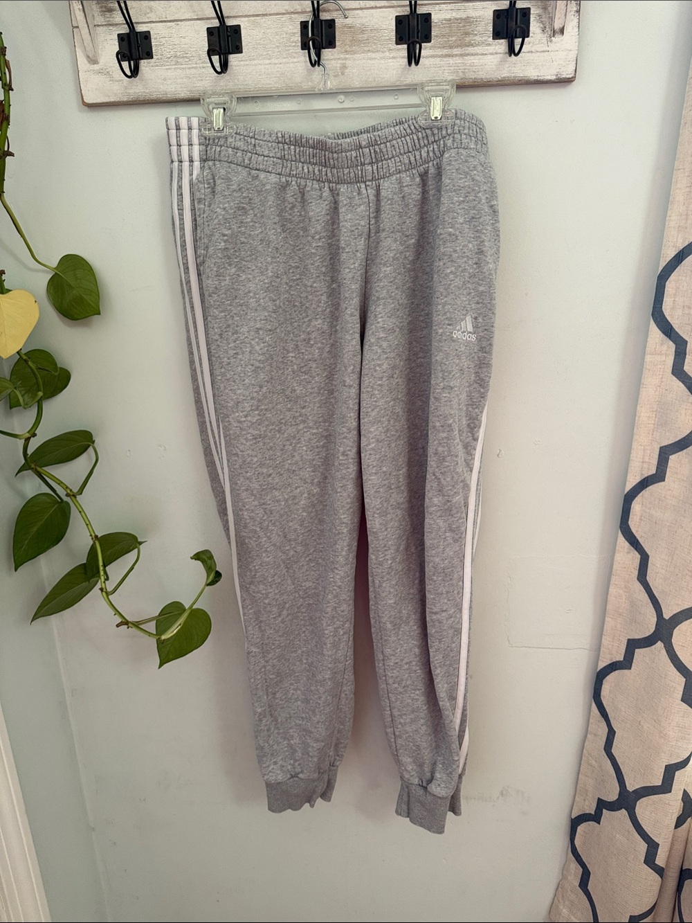 adidas Gray Three-Stripe Women's Jogger Pants size 2x